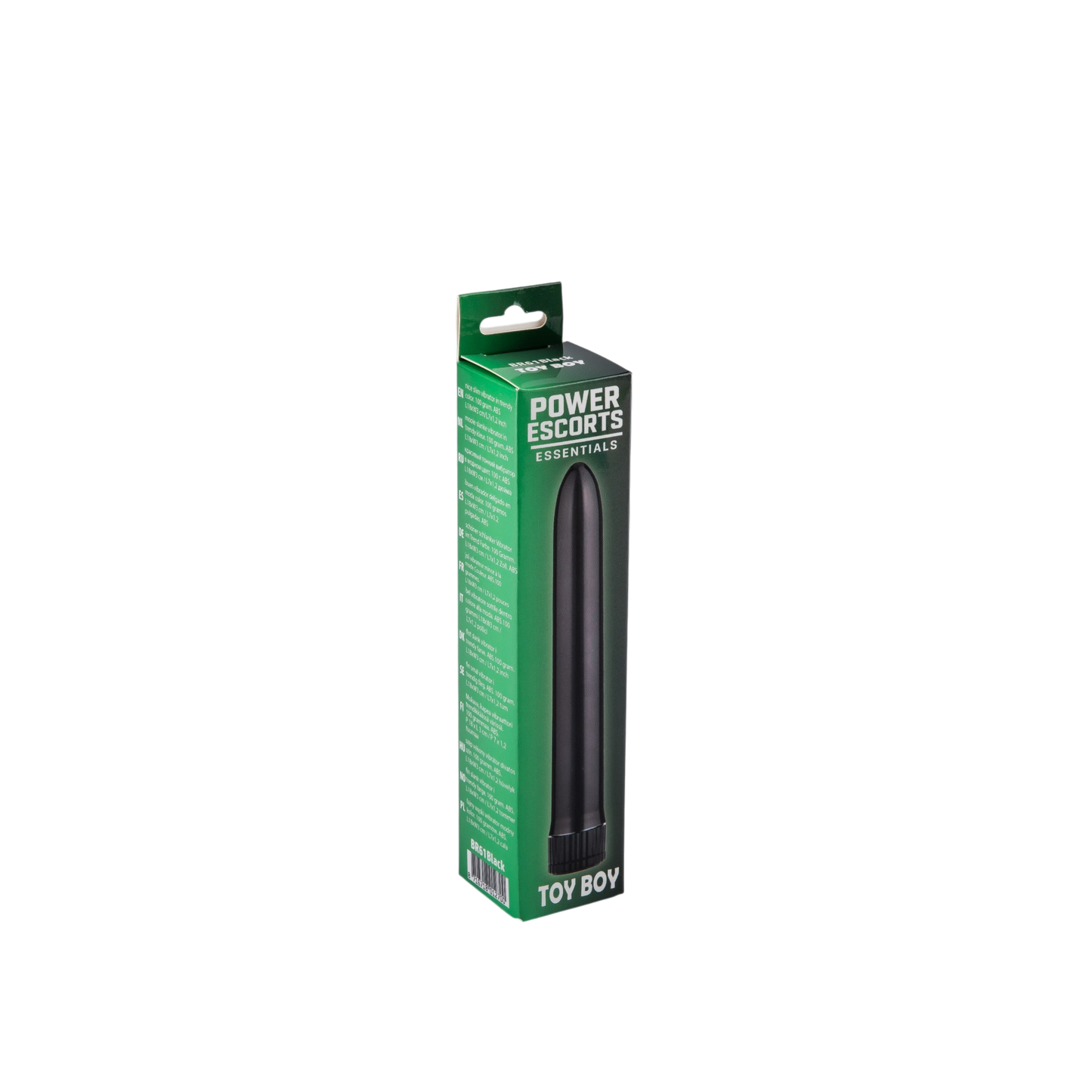 Power Escorts Toy Boy Classic Vibrator - 18 CM - Black