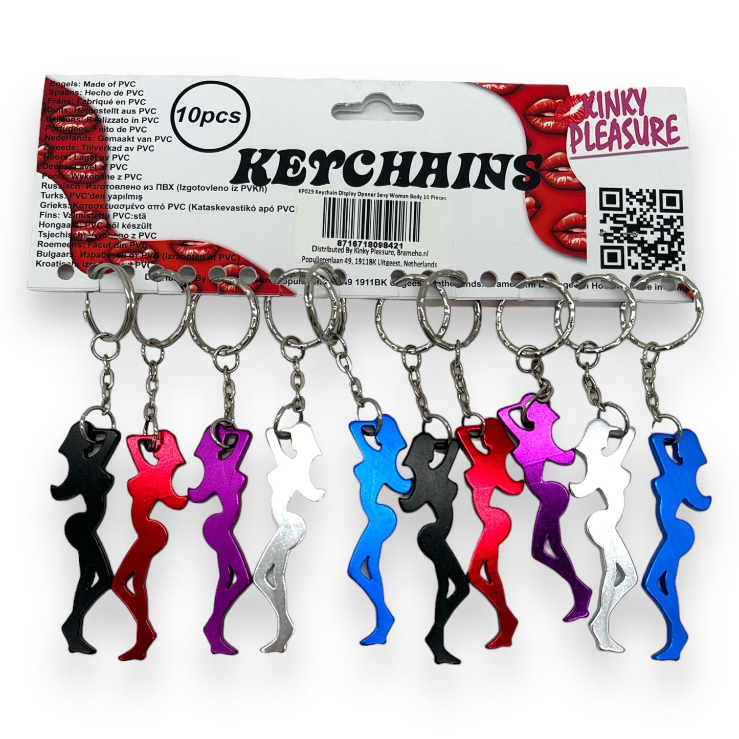 Sleutelhanger Flesopener - Sexy Vrouwelijke Lichaamsvorm - 5 Kleuren - Praktisch en Stijlvol Accessoire