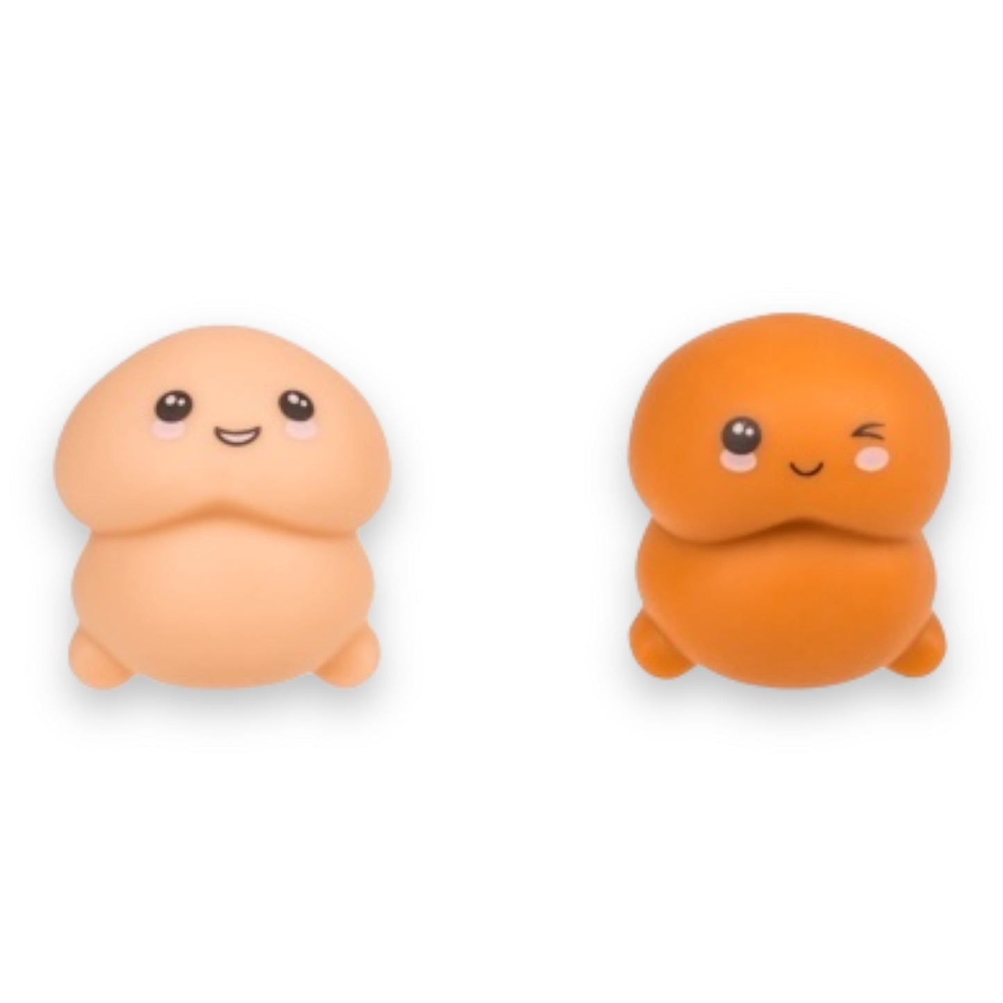 Stretch Willy - 7 cm - Twee Kleuren - Bruin en Wit - Speels en Flexibel