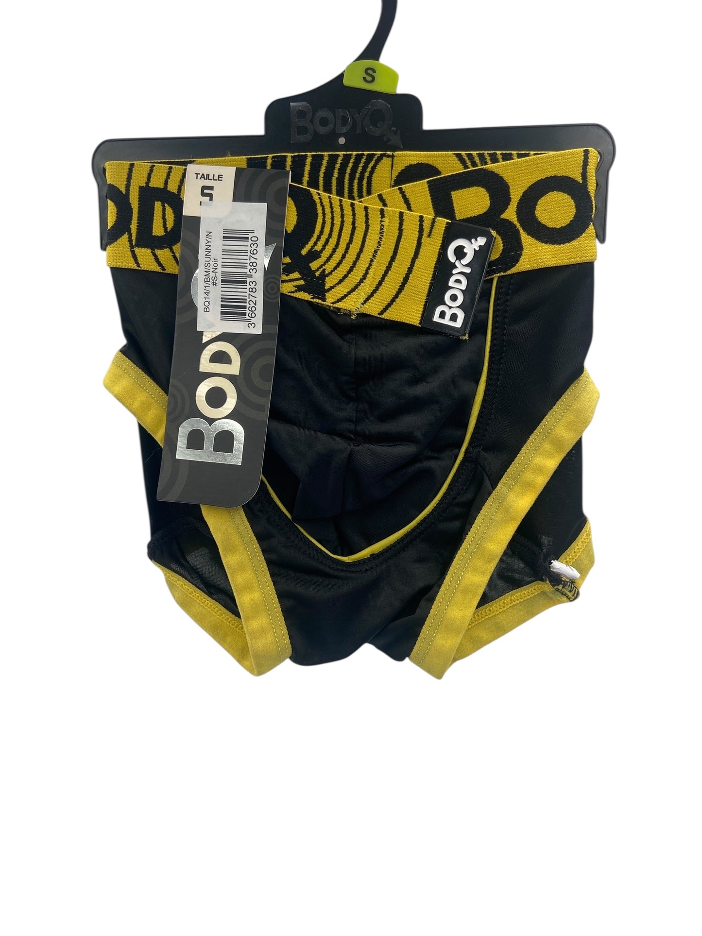 BodyQ Sexy Heren Boxershort – Zwart/Geel – Erotische Herenlingerie – Maten S t/m XL