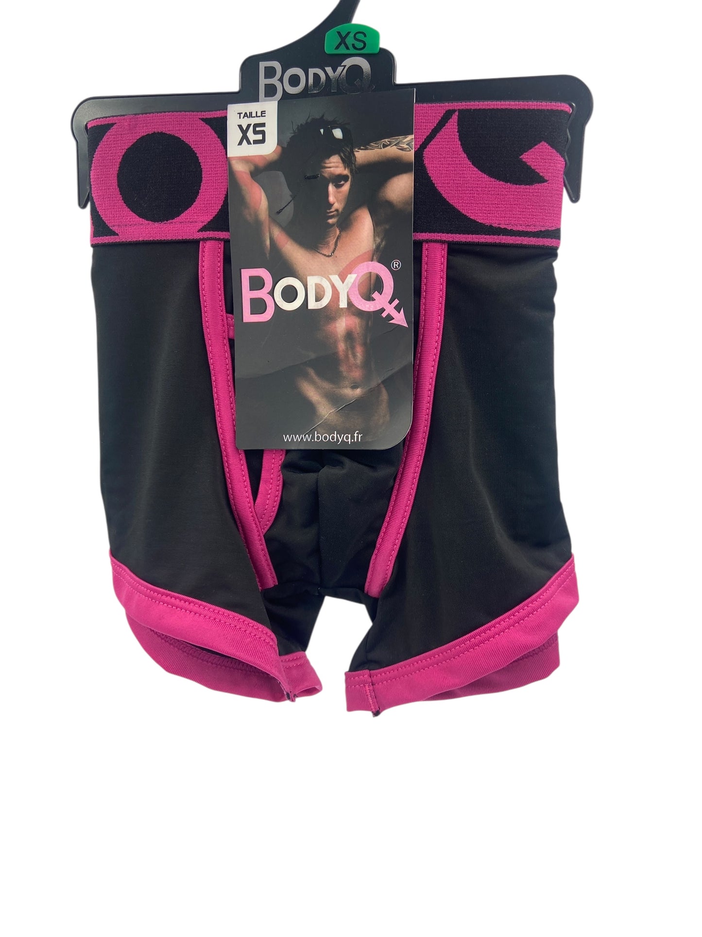 BodyQ Sexy Heren Boxershort – Zwart/Roze – Erotische Herenlingerie – Maten XS t/m M