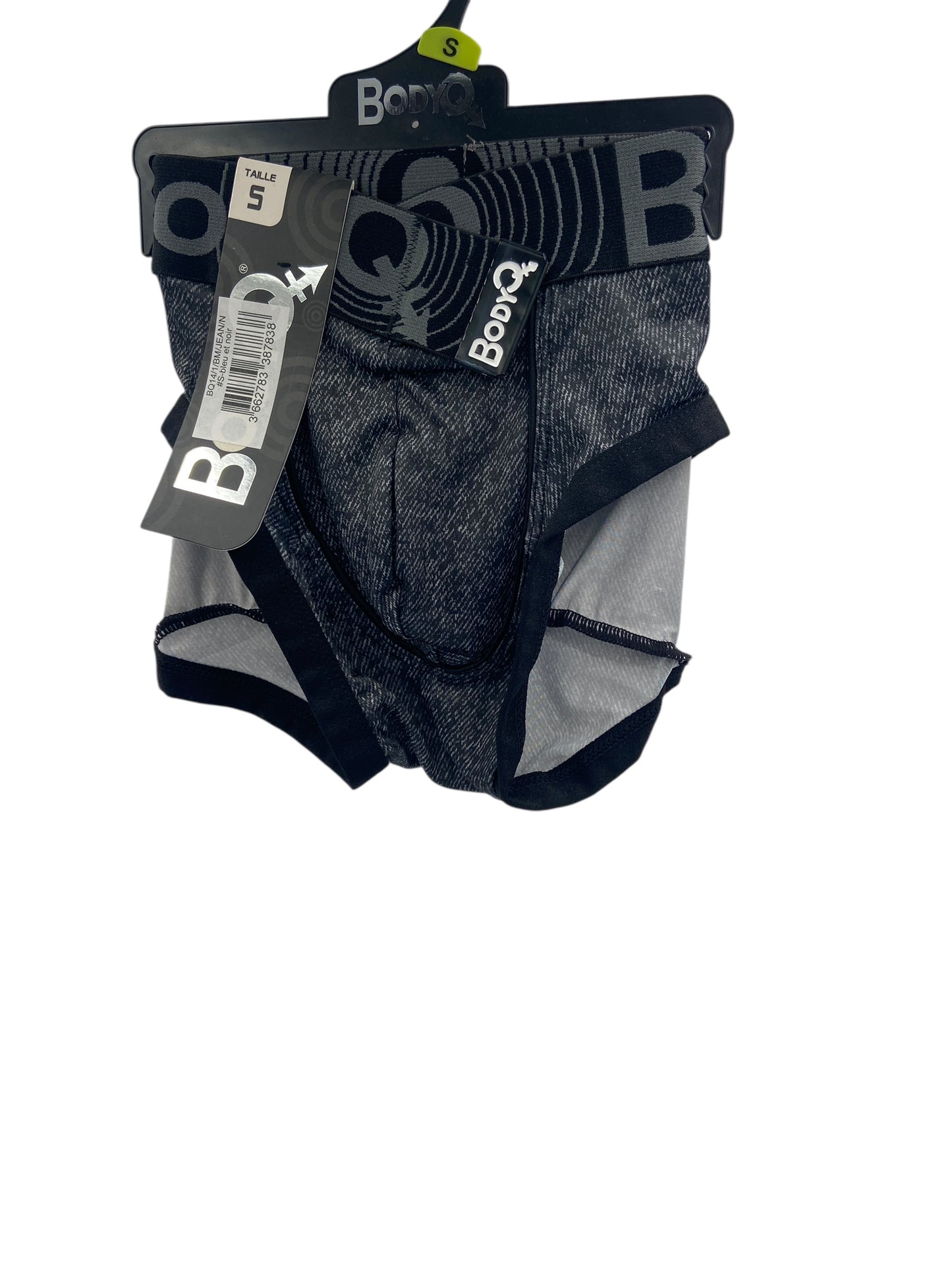 BodyQ Herenlingerie – Sexy Herenboxer in Grijs-Zwart | Comfortabel & Verleidelijk – Maten S / M / L / XL