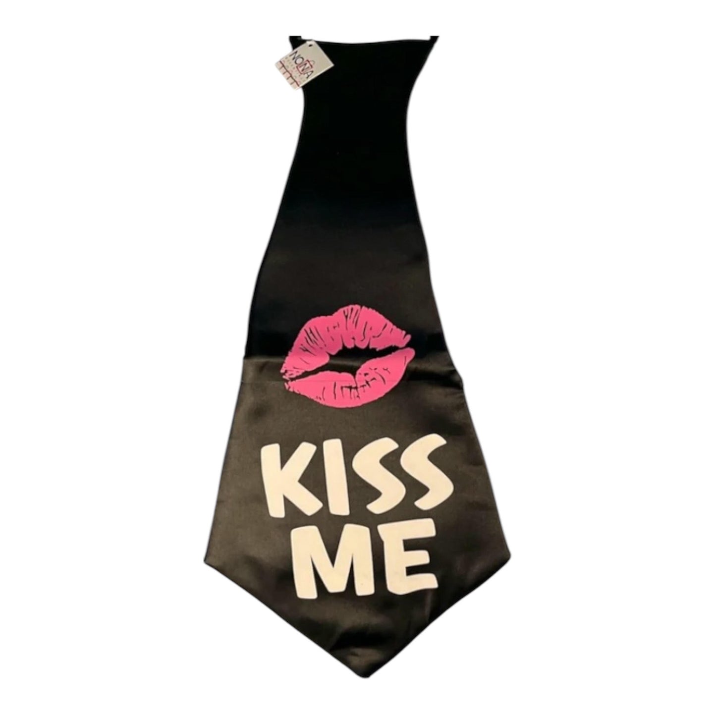 Mega Stropdas XXL "Kiss Me!" - Zwart