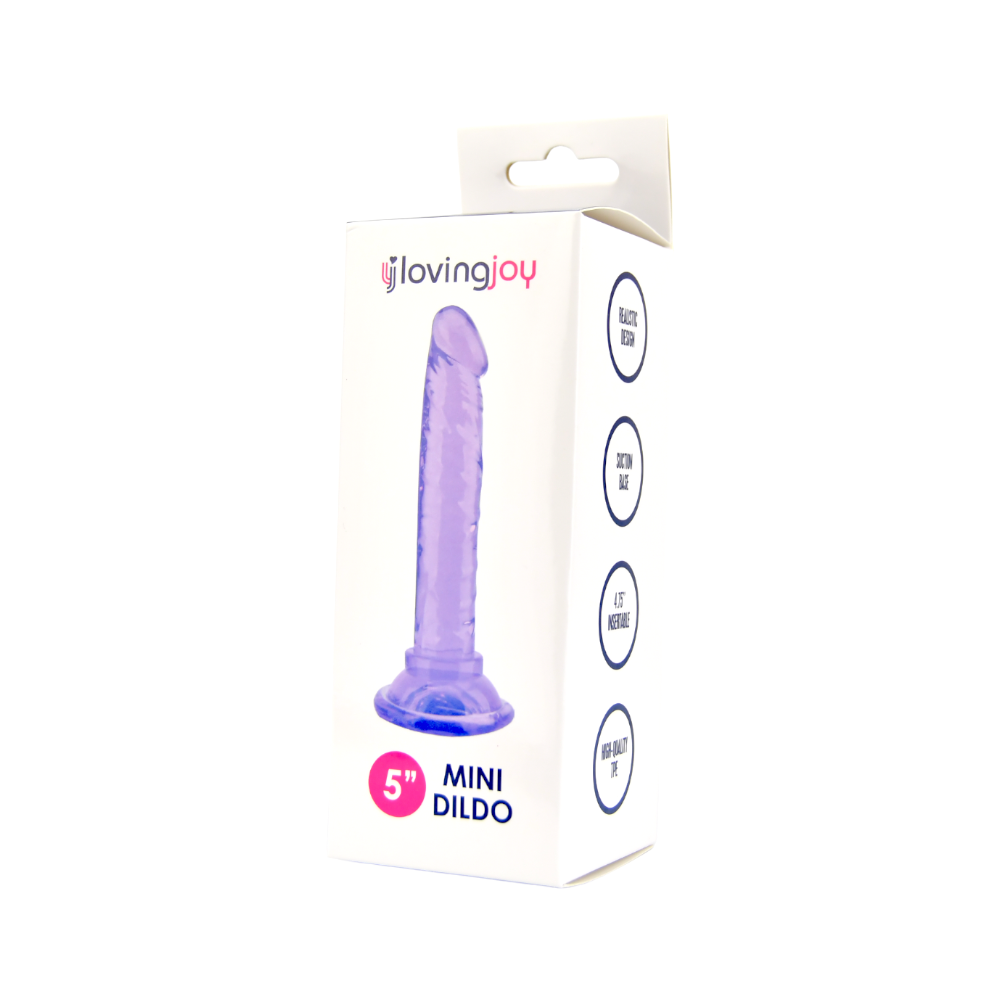 Realistic Mini Dildo 5 Inch / 12 Cm Insertable Purple - Length 15 CM dia 2,5 cm - N11937