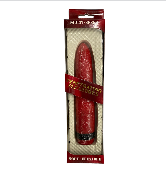 Realistische Vibrator – 18 cm | Bordeaux Rood | Glad | Batterijgestuurd