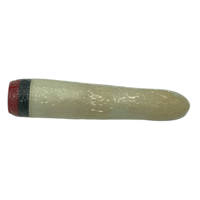 Witte Gladde Realistische Vibrator – 18 cm – Werkt op 2 AA-batterijen – Verpakt in Windowbox