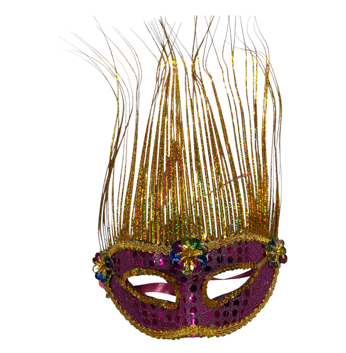 Trendy Deals Online - 21752 - Venetian Mask Huge Size 36 Cm Height X 20 Cm - Purple/ Gold