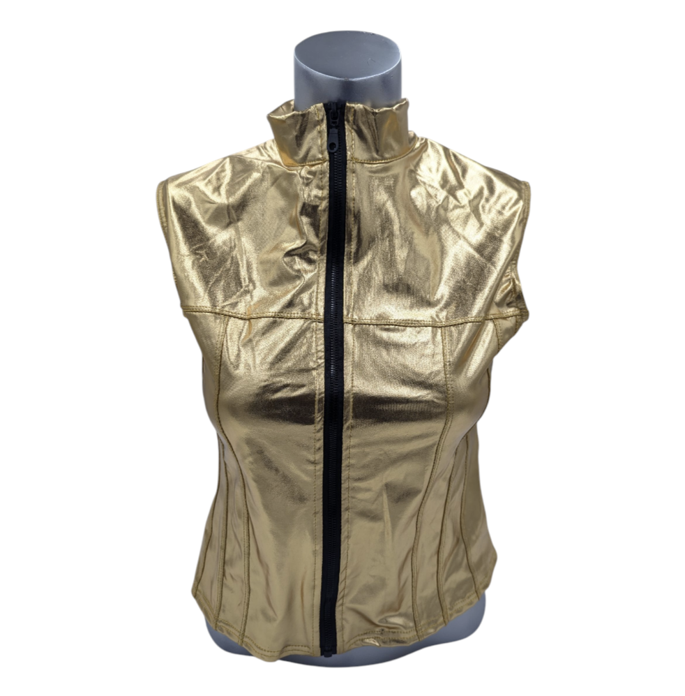 Glossy Kinky Bodywarmer With Zipper Mix 4 Pack - 4 Different Colours