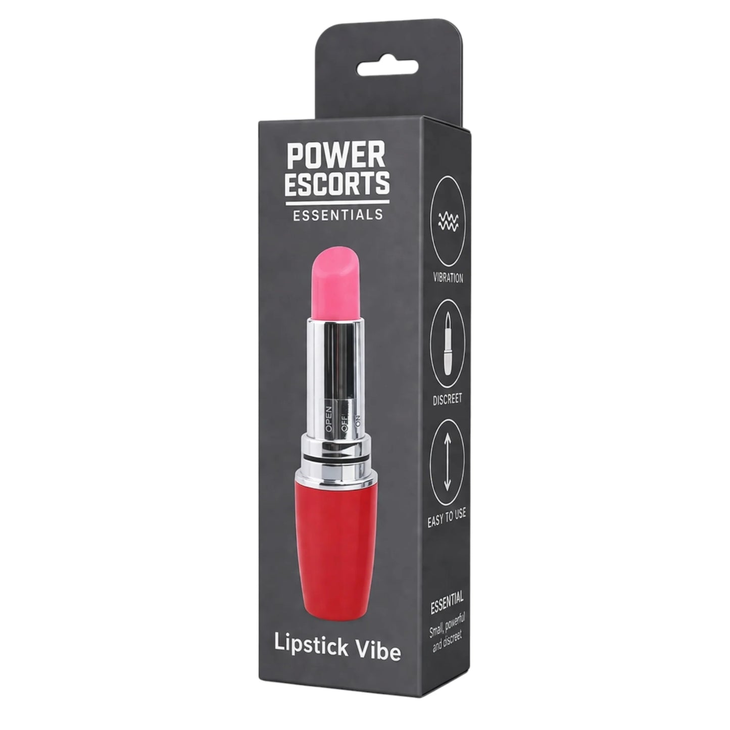 Power Escorts Lipstick Vibrator Rood – Discreet Mini Vibe Compact & Krachtig