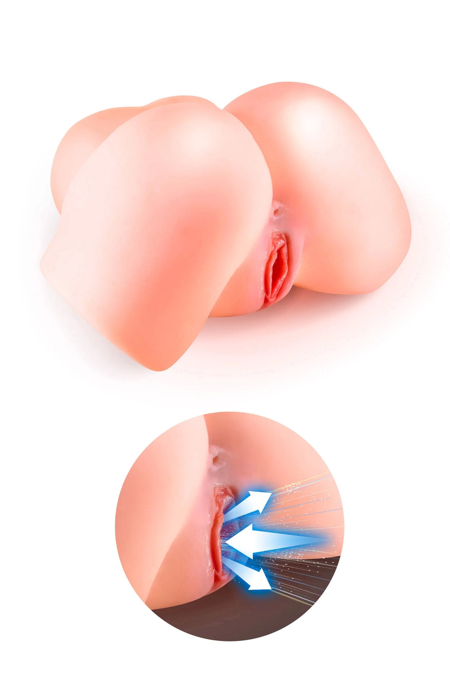 Real Body Nina – Unieke Realistische Masturbator met Zuigfunctie, Vibrerende Vagina & Anus – 3,5 kg