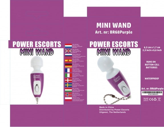 Power Escorts Mini Wand Purple - Mini Vibrator - 6,5 CM - BR68