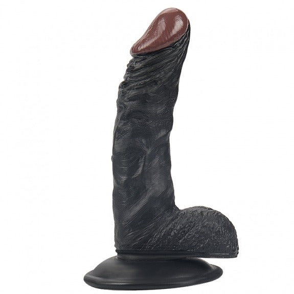 Power Escorts - BR104 - Rocket John 7,3'' - Realistic Dildo - 7,3 Inch / 18,5 CM - Black