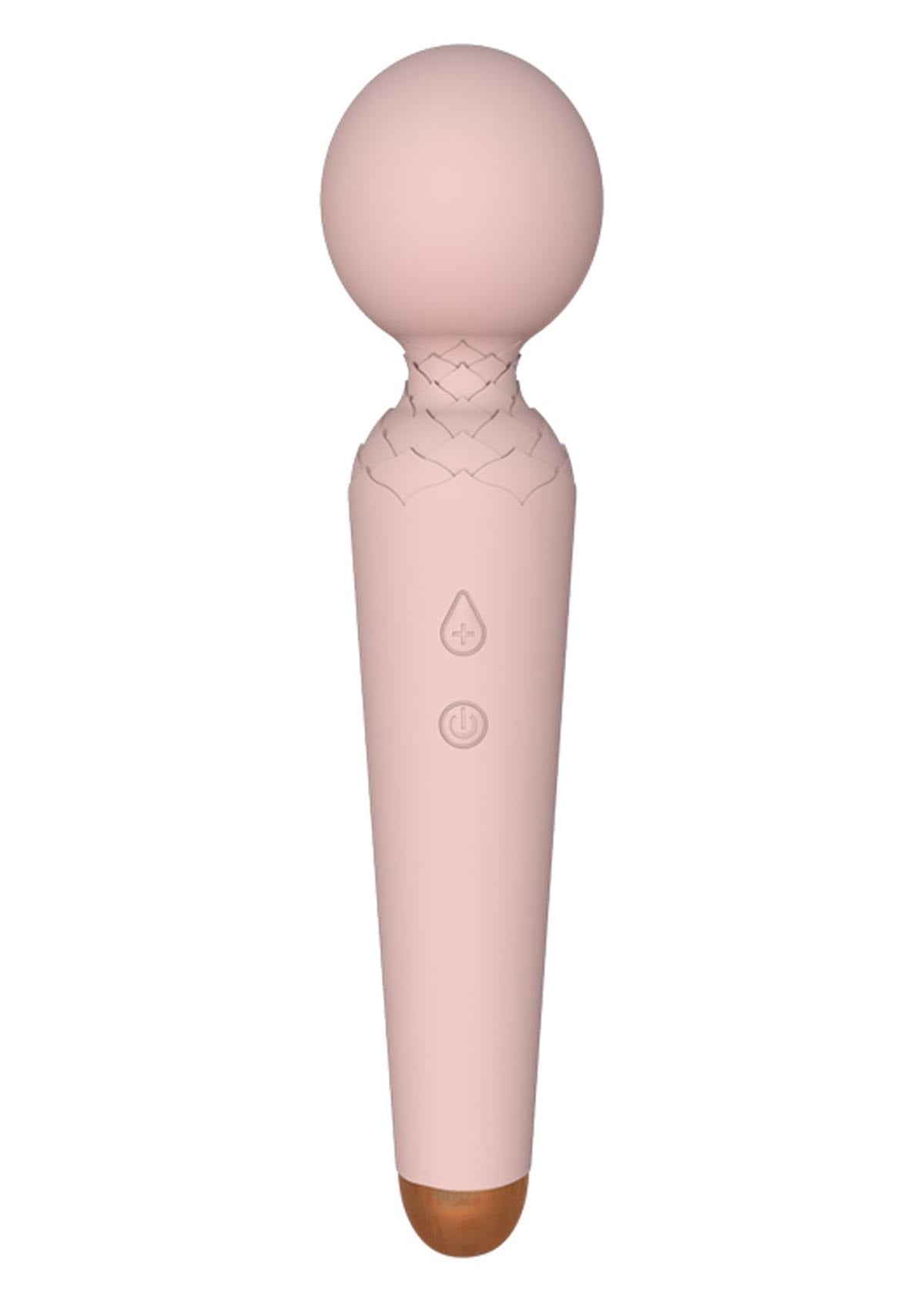 Boysoftoys - 22-00052 - Power wand Massager vibrator - 10 Functions - Silicone - 19,5 cm - dia 4 cm - Rechargeable - attractive Colour windowbox - Flesh