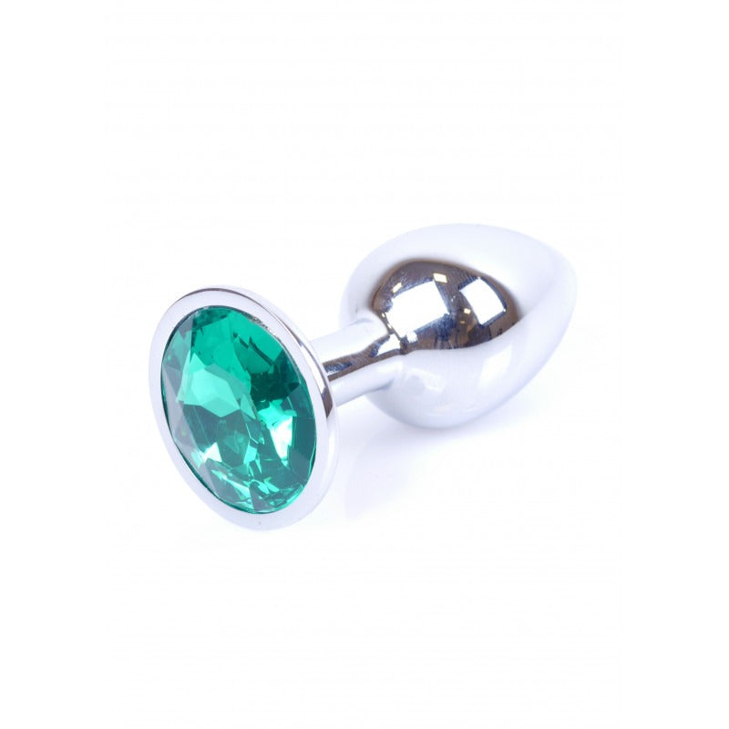 Bossoftoys - 64-00011 - Plug - Silver - Anal - Green - 7 cm - dia 2,7 cm - Colour window box