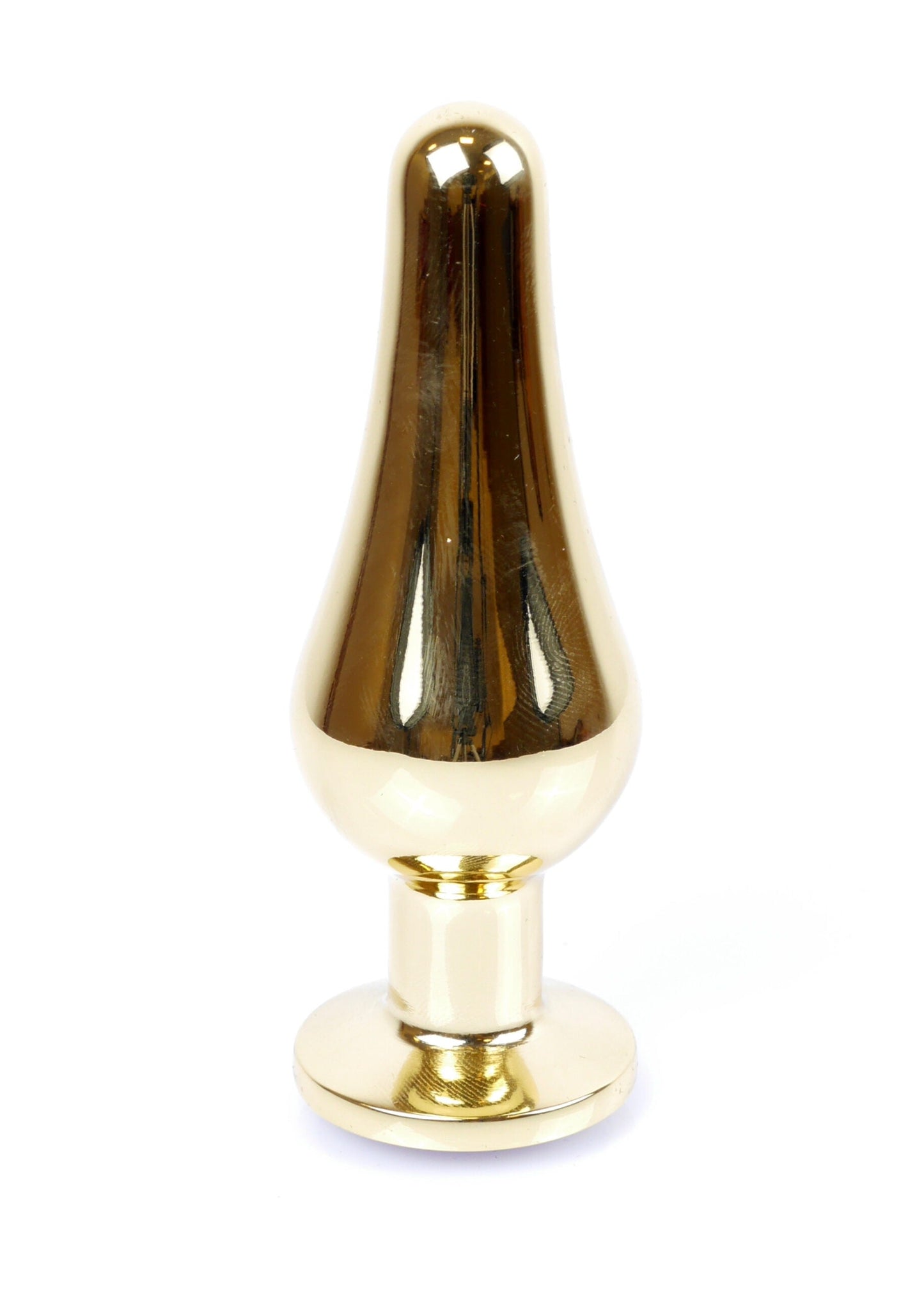Boysoftoys - 64-00069 - Gold Butt Plug - Anal plug with green stone - length 9,5 m - dia 3 cm - colour window box