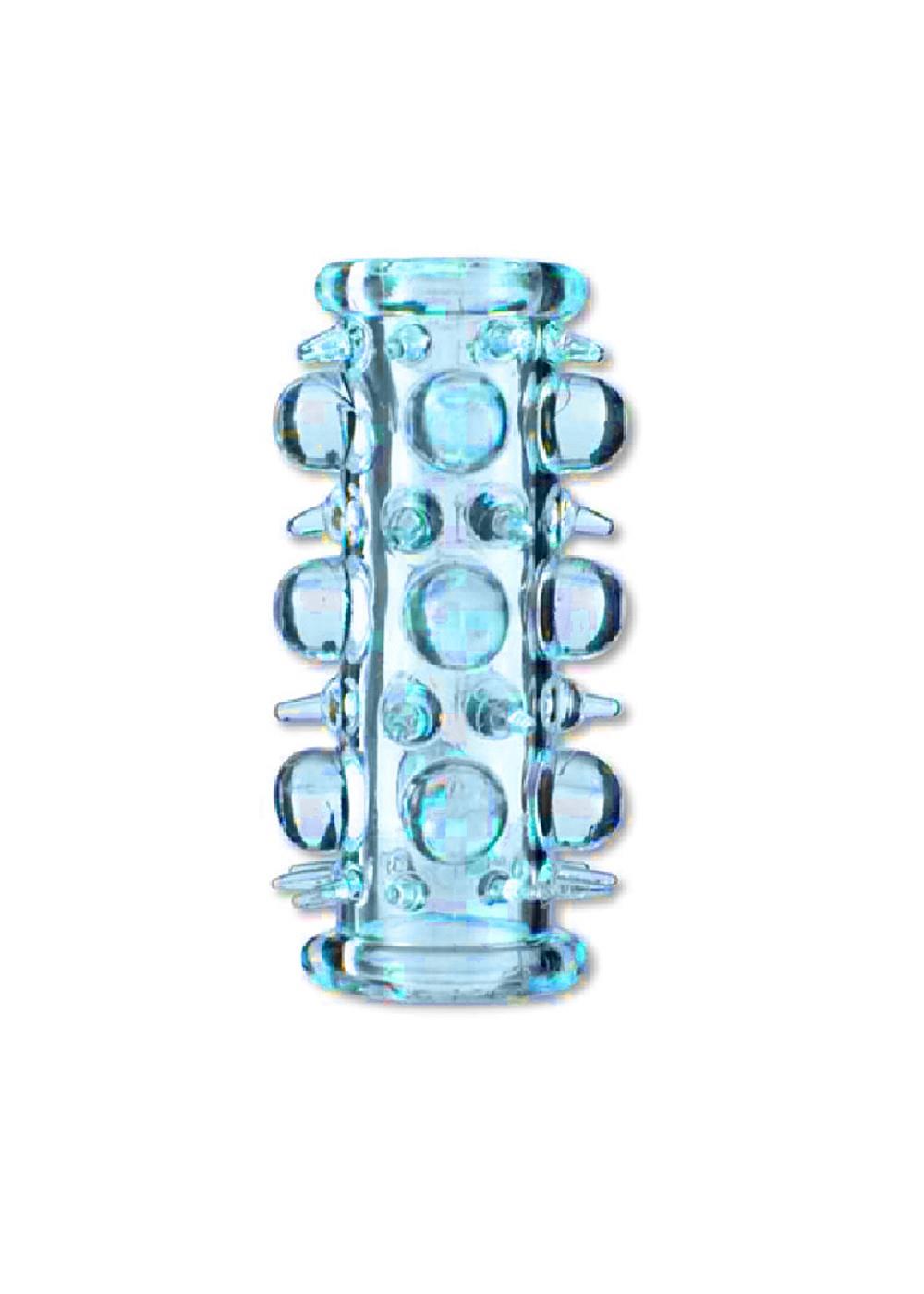 Boysoftoys - 67-00013 - Stretchy Penis Sleeve - Penis Extender - Blue - Lenght 7 cm - clear box with colour card