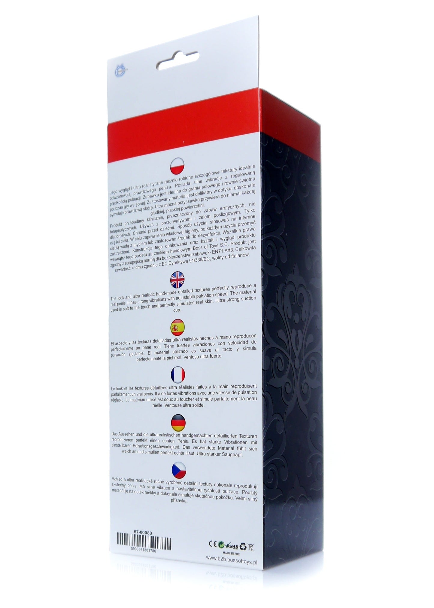 Boysoftoys - 67-00080 - Vibrator - Mr. Perfect - Vibration - 12 Functions - 24 CM - Flesh