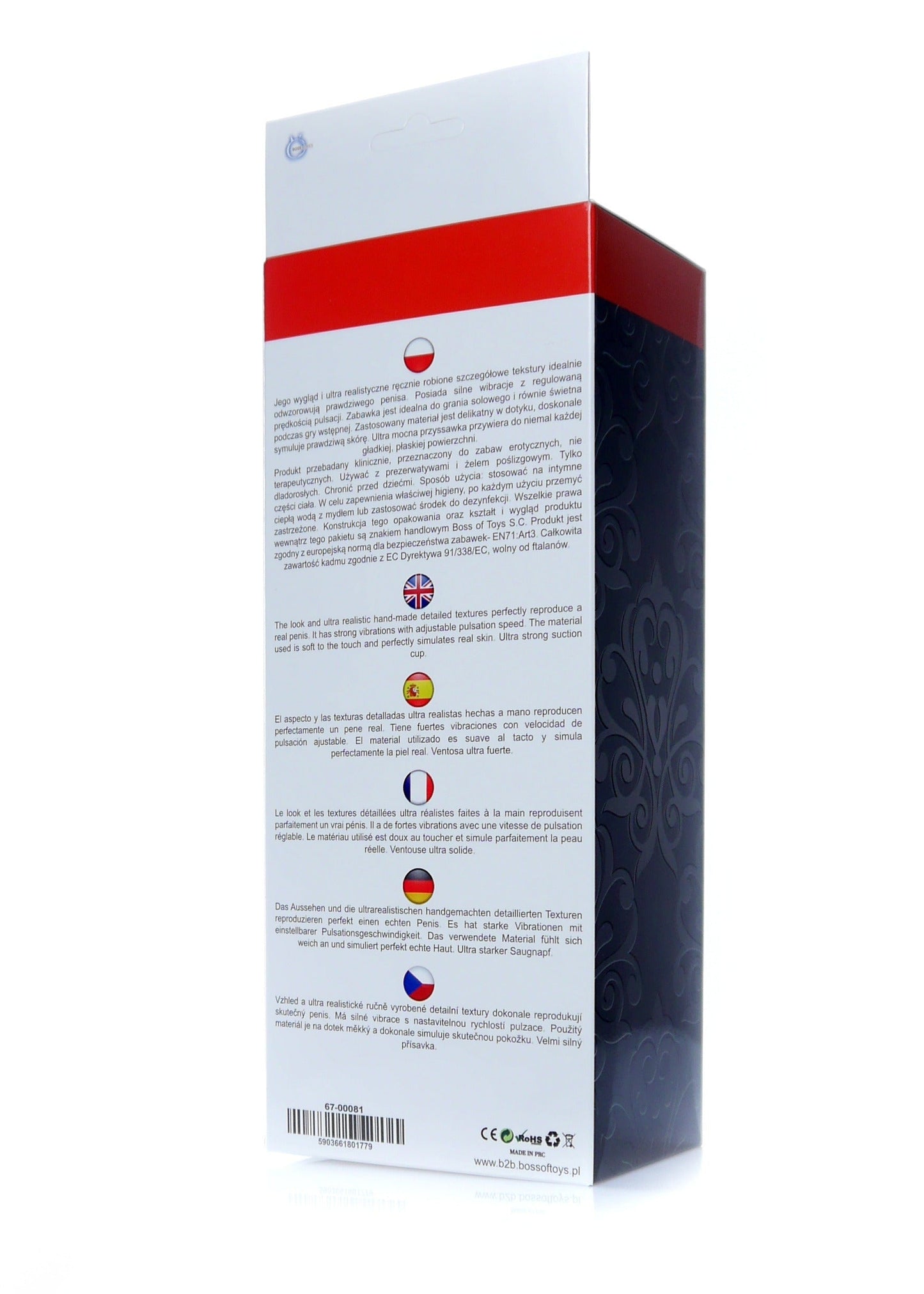 Boysoftoys - 67-00081 - Vibrator - Mr. Perfect - Vibration - 12 Functions - 26 CM - Flesh