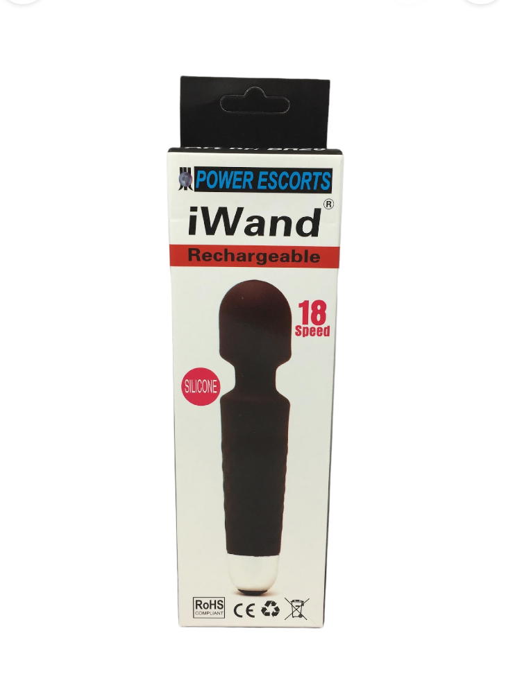 Power Escorts - BR20 - iWand Massager - 18-Speed - Black