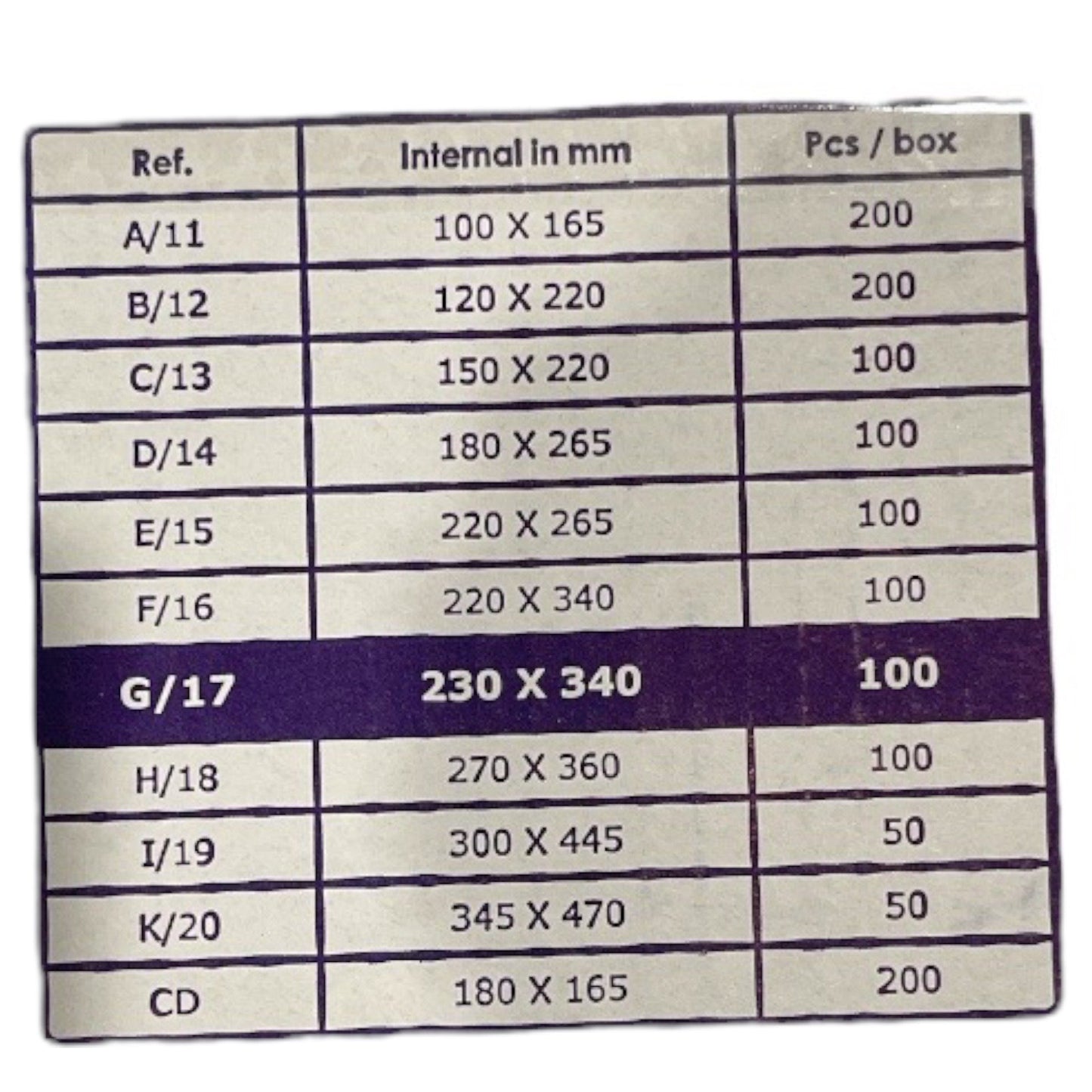 G17 Luchtkussen Envelop 230x340mm 100 Stuks