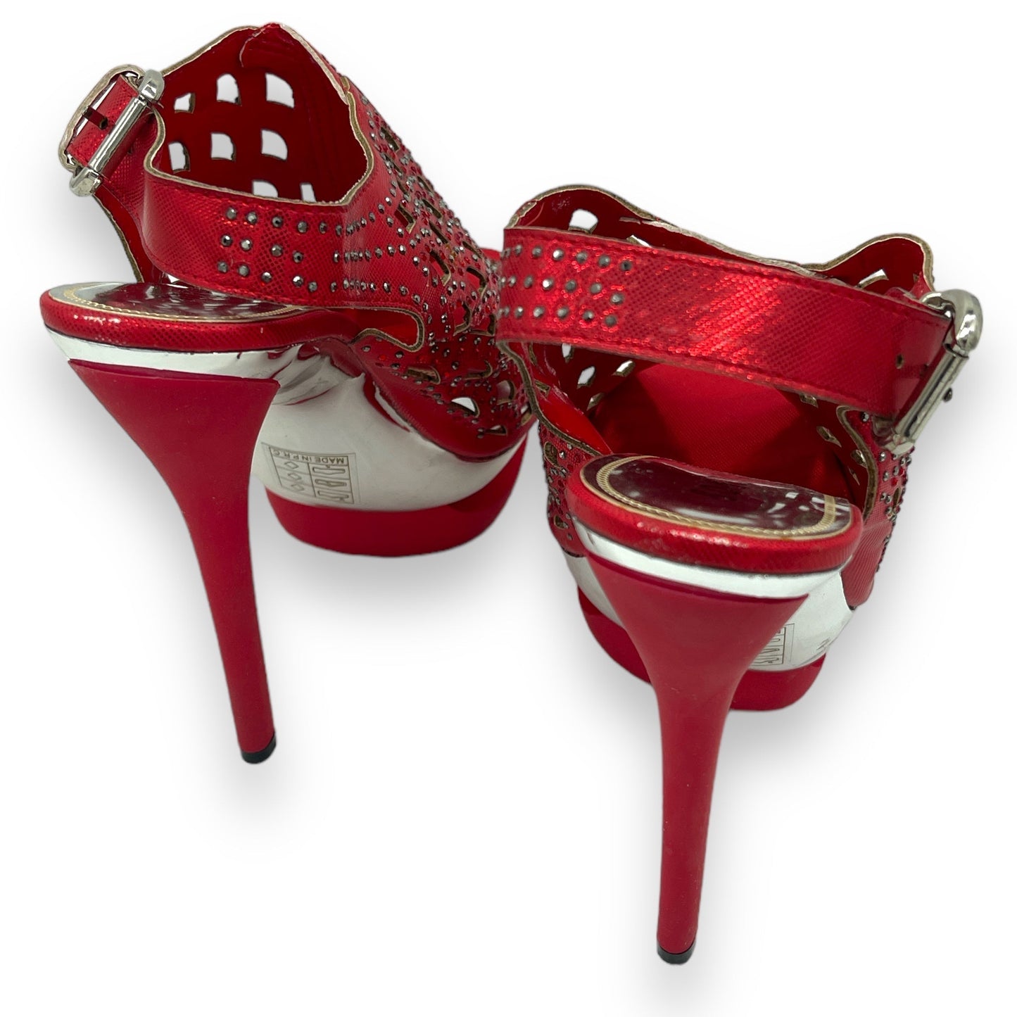 Sexy Hakken Met Diamanten - Rood - Maat 37 - 1 Stuk