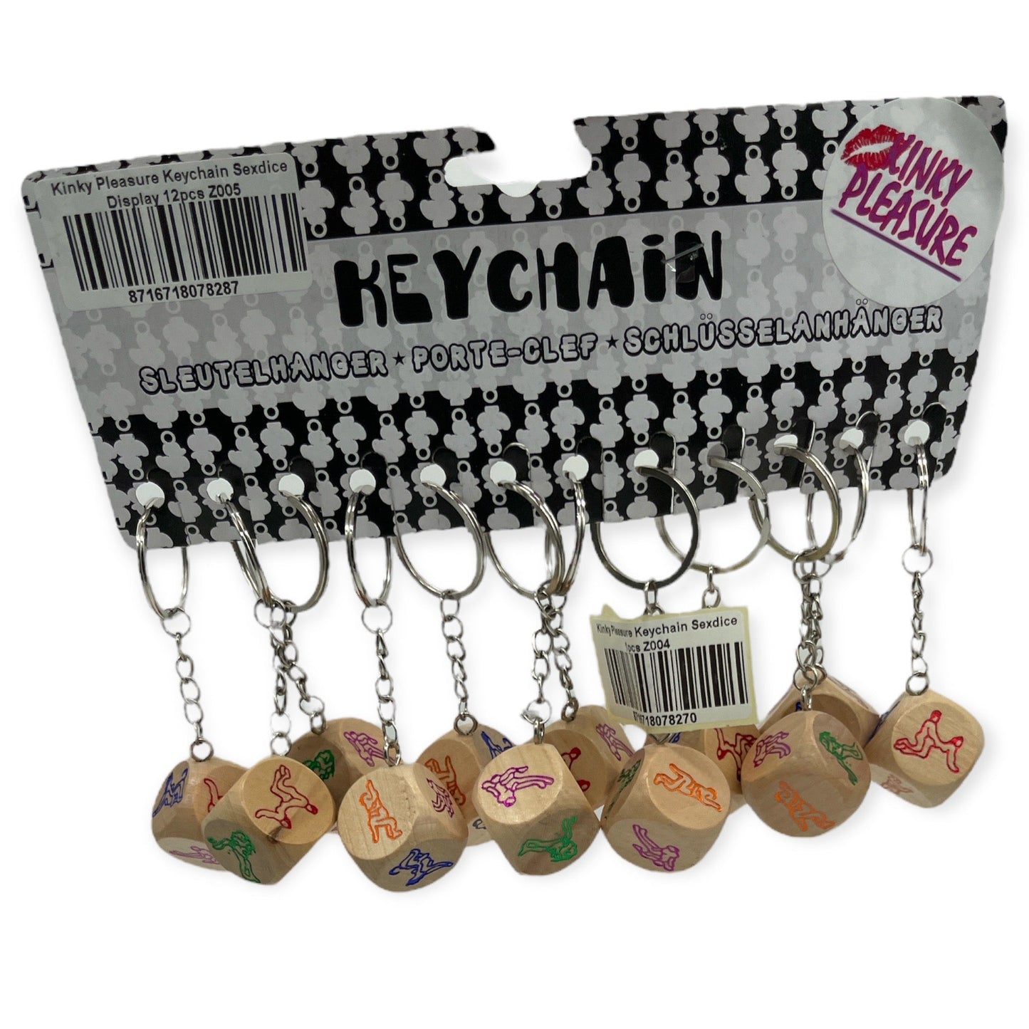 Voeg wat pit toe aan je sleutelbos met de Erotische Dobbelsteen Sleutelhanger!