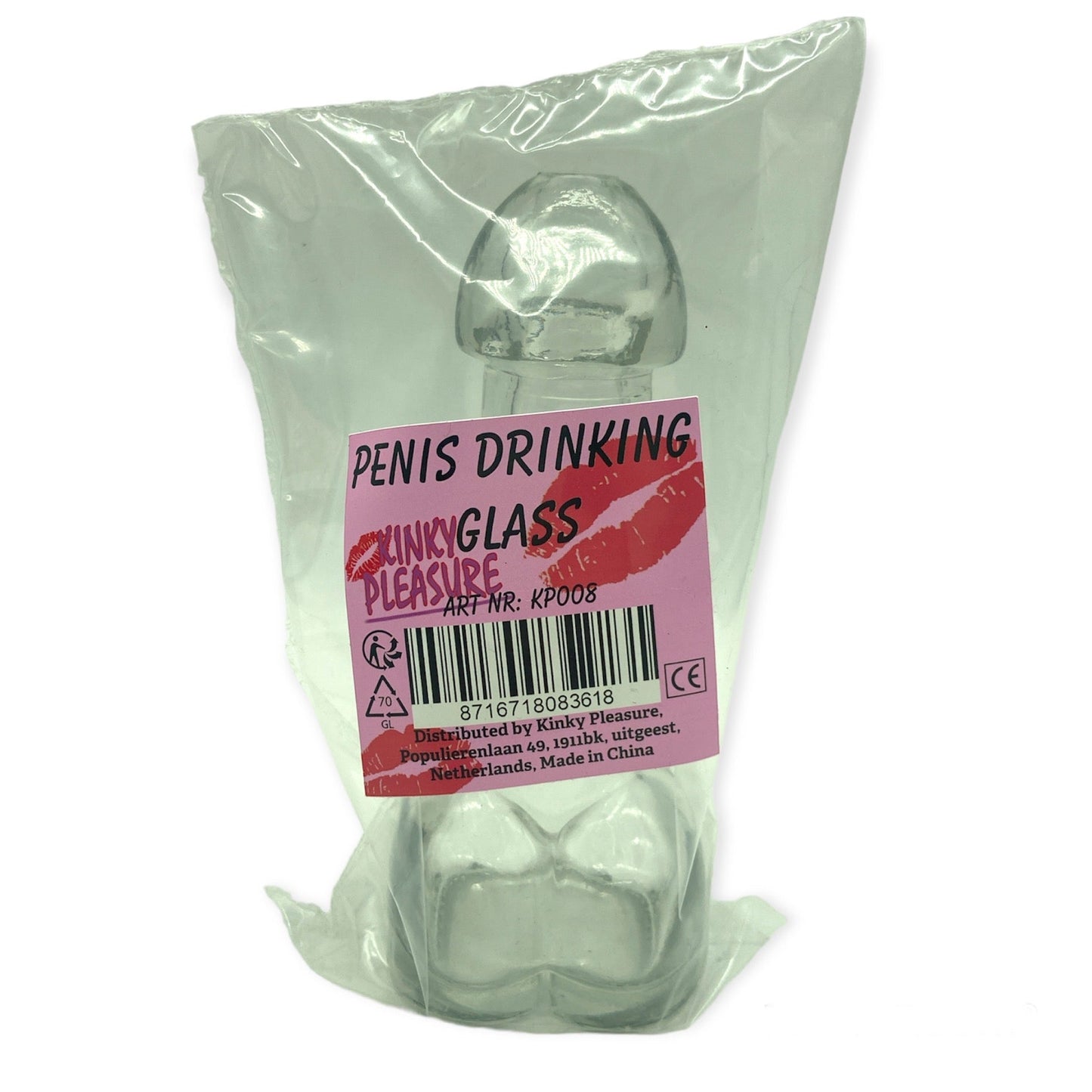 Kinky Pleasure Piemel Cocktail/Shot Glas - Speels en Stijlvol Drinkgenot 6x15x5cm