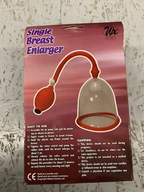 Breast Pump - Breast Increaser - Large Breast Pump - 12,3 × 7,5 CM - Transparant - in Colour box - art Wxbreastsingle