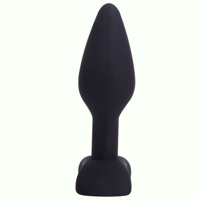 Power Escorts - BR208S - Rocket Plug Small Anal Plug - 8,4 CM x 4,4 CM / 3,4 Inch x 1,7 Inch - Butt plug - Black - quality Silicone - No cheap tpe material - Colour box