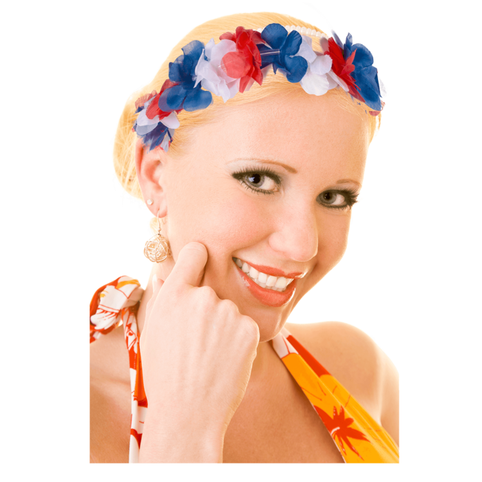 Hawai Style Haarband Frankrijk/Nederlandse Vlag - Perfecte accessoire voor feesten en evenemente