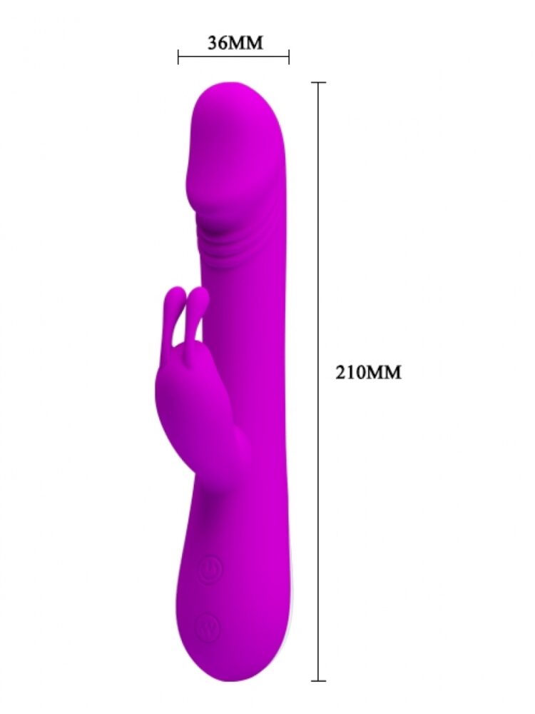Argus Siliconen G Spot & Clitoris Vibrator - 30 Snelheden - Roze - 21 cm dia 3,6 cm - AT 1005