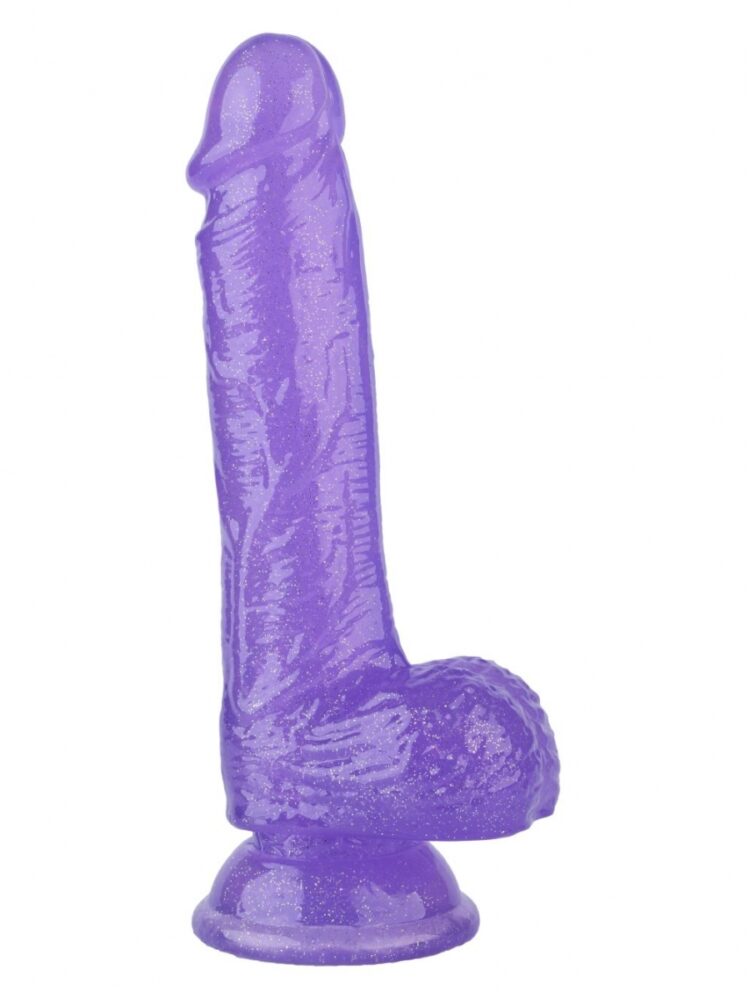Argus Stardust Lover Paarse Glitter Dildo - 21 Cm - Verpakt in Sterke Blister - AT 001120