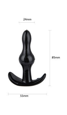 Power Escorts - BR276 - Rocket Anchor Plug - 8,5 CM - Anal Plug - Black - flexible Buttplug - ideal size - attractive Colour box