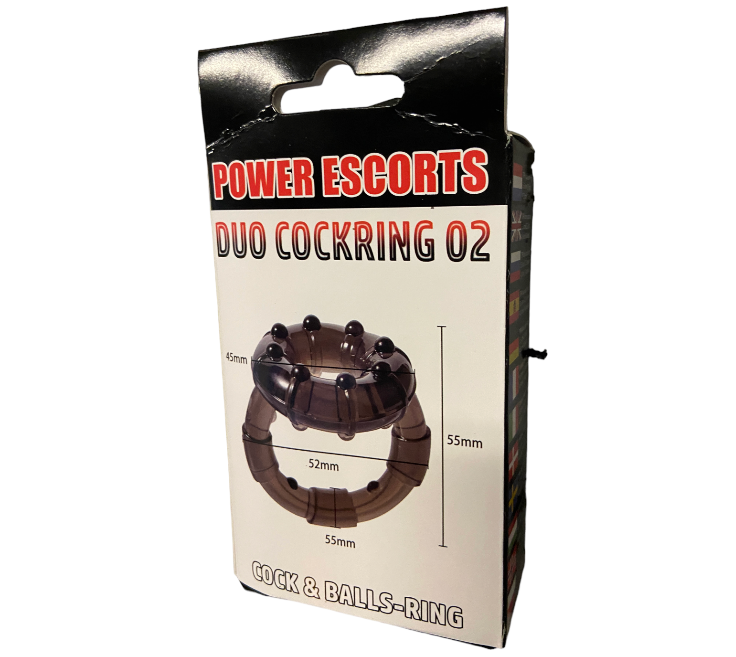 Power Escorts Duo Cockring 02 - Geschikt Voor Penis en Balzak - Flexibel - BR74