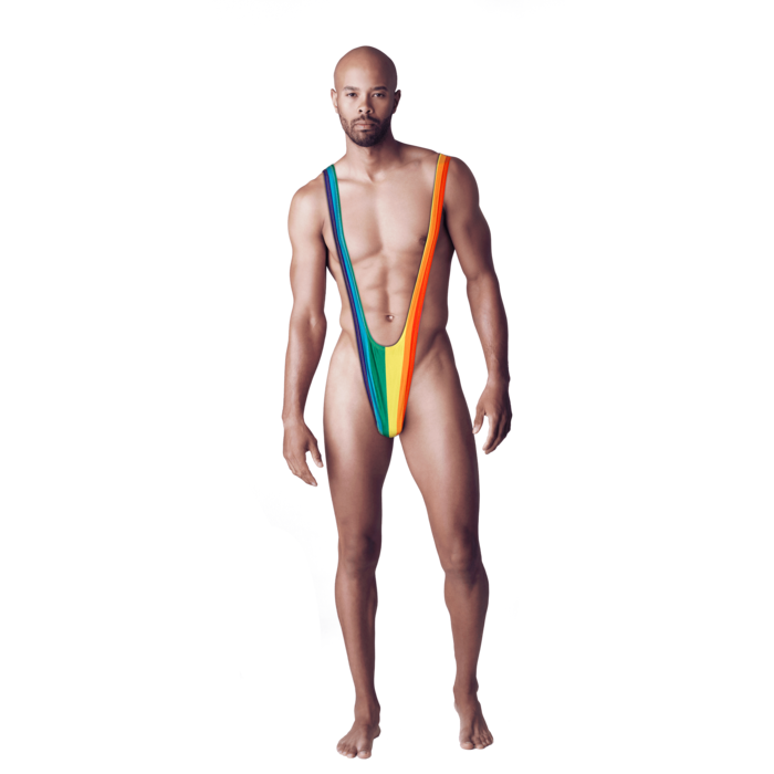 Regenboog Mankini - Herenzwempak voor de trotse en modieuze man!