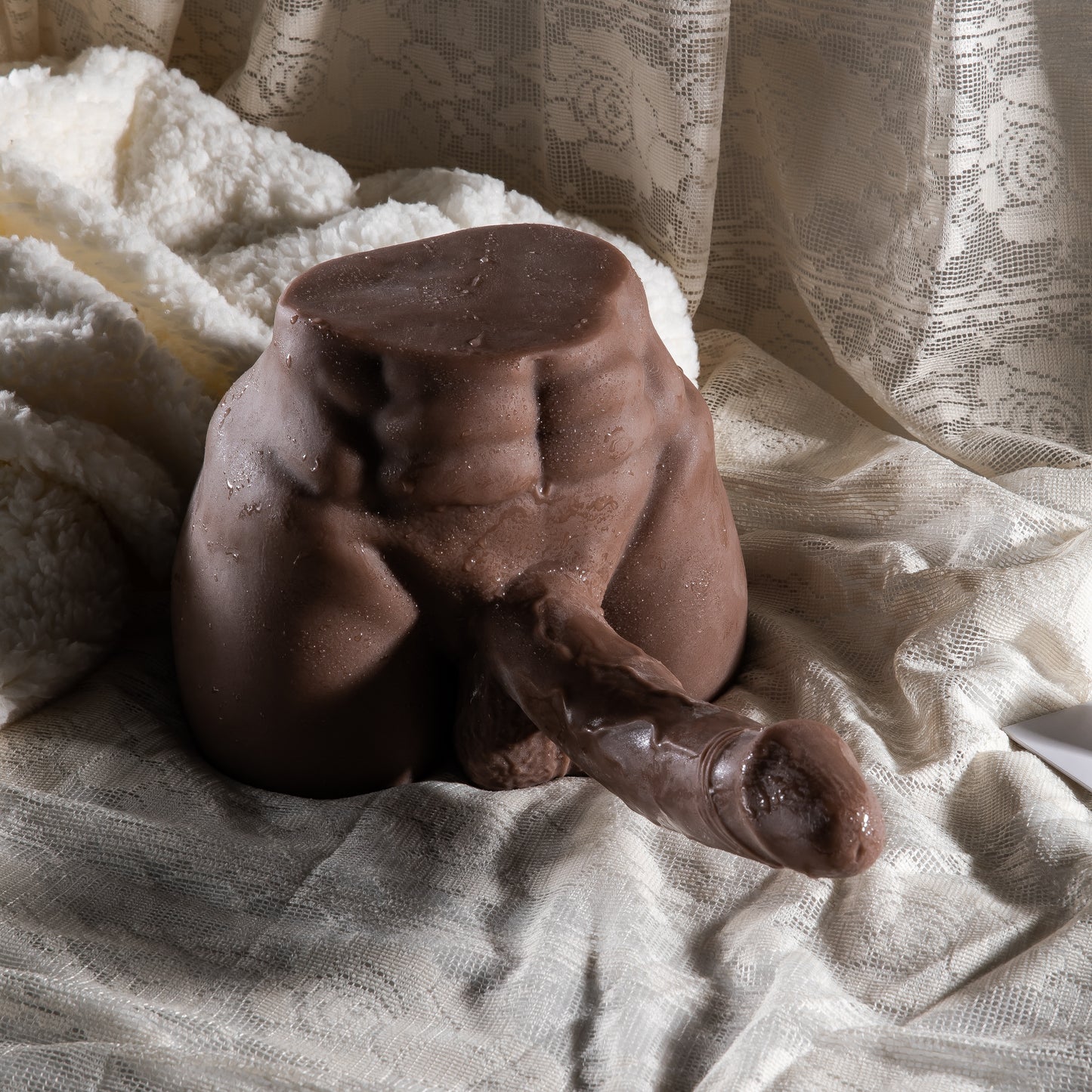 Bruin Getinte Body Masturbator met Grote Penis – 2.7 kg Heavy Realistisch Design voor Premium Ervaring