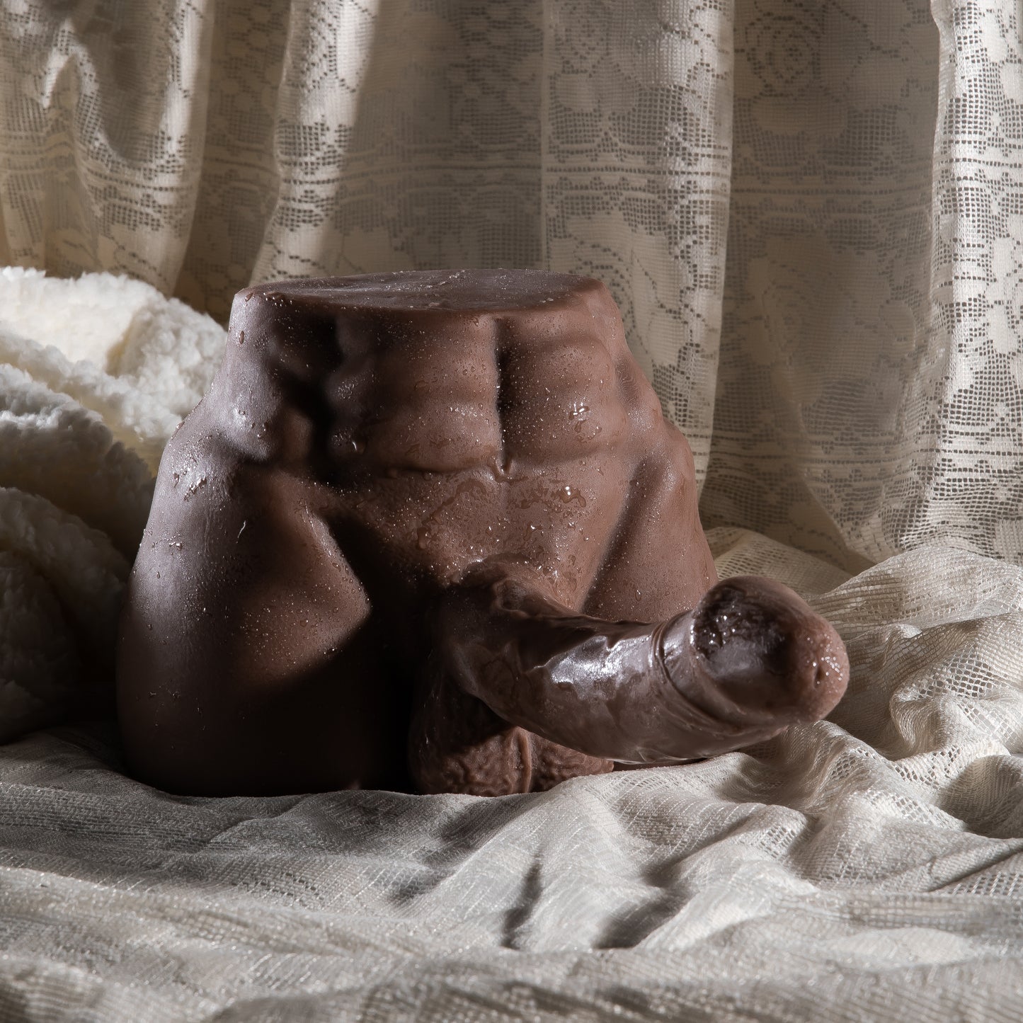 Bruin Getinte Body Masturbator met Grote Penis – 2.7 kg Heavy Realistisch Design voor Premium Ervaring