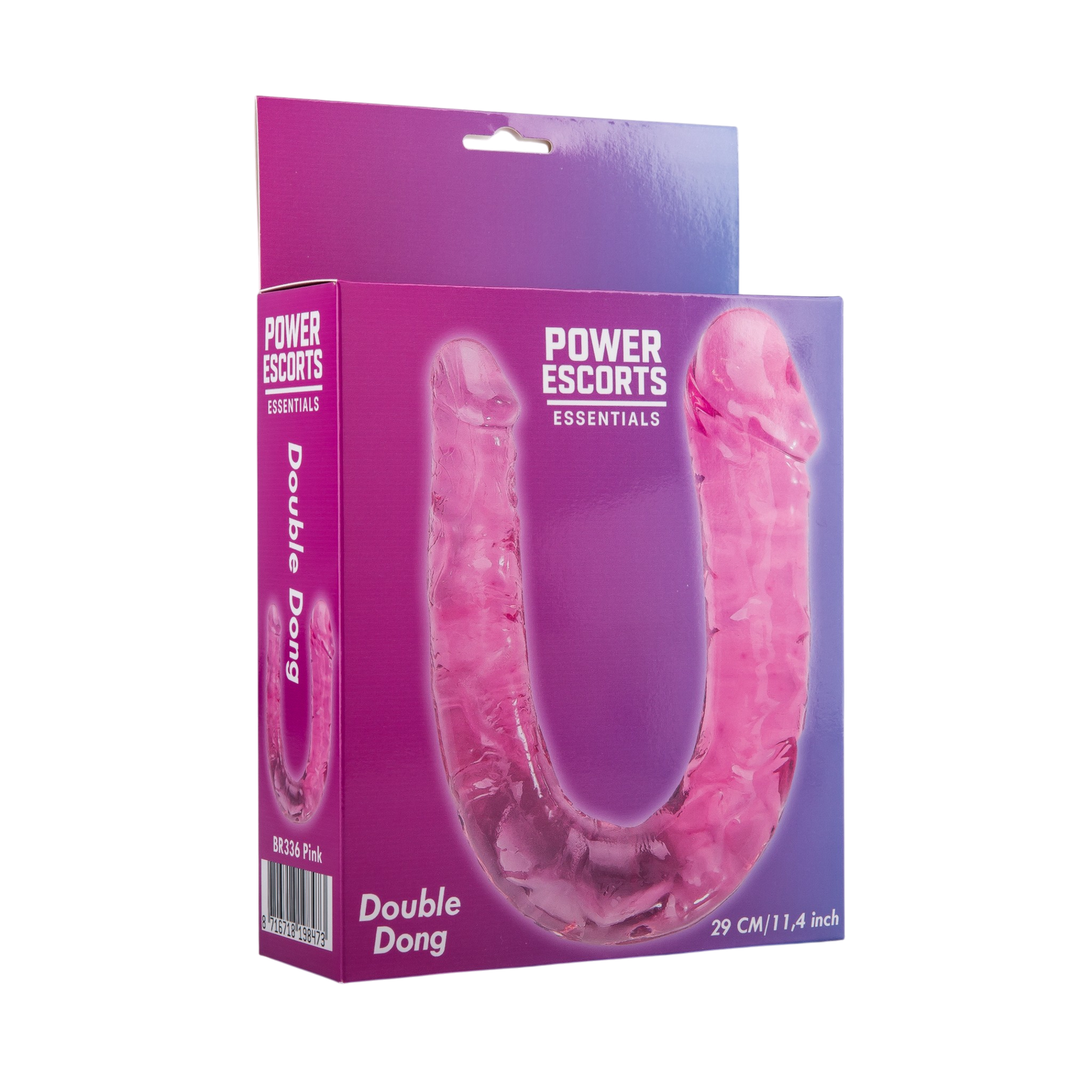 Power Escorts BR335 – Double Dong Pink – Dubbele Dildo – 29 cm – Flexibel
