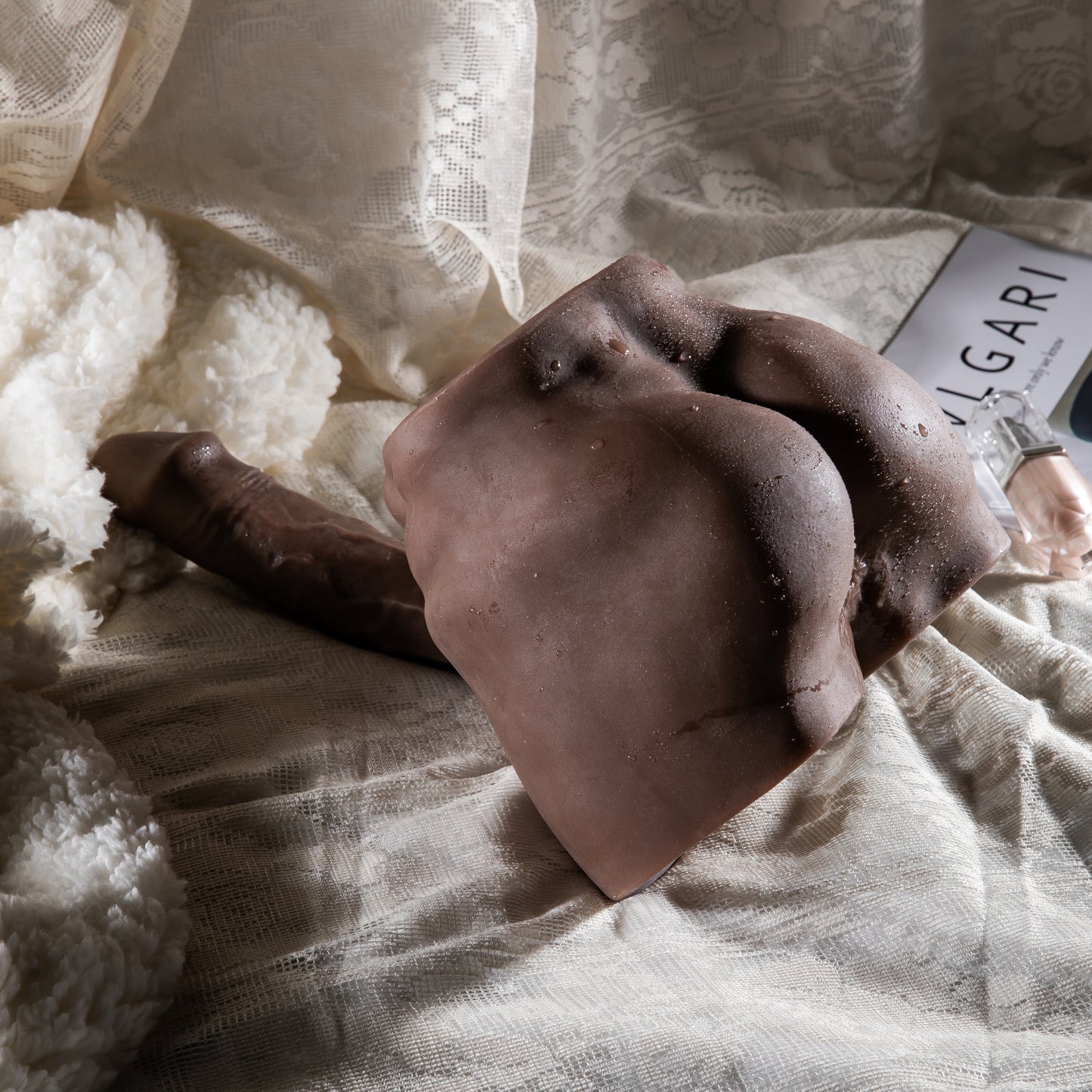Bruin Getinte Body Masturbator met Grote Penis – 2.7 kg Heavy Realistisch Design voor Premium Ervaring