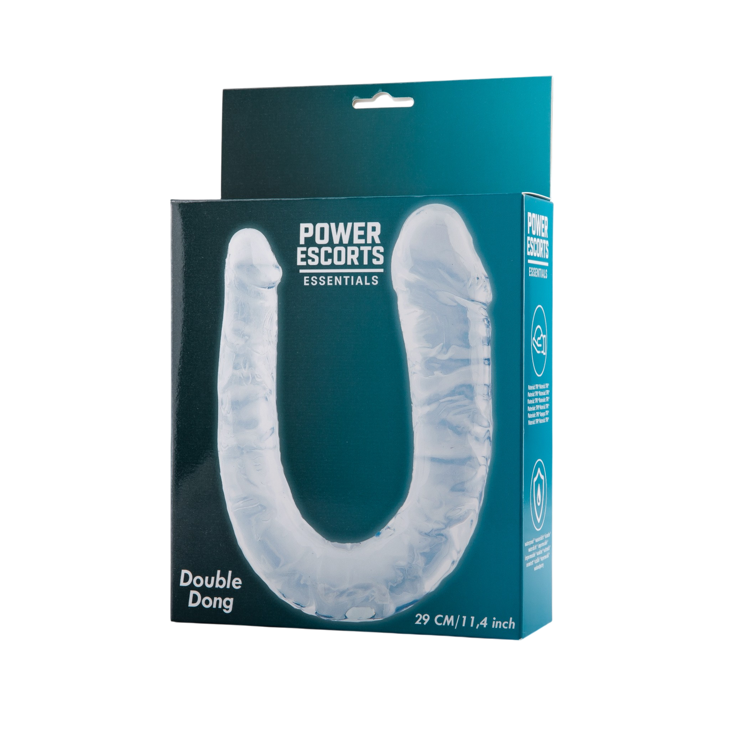 Power Escorts BR335 – Double Dong Clear – Transparante Dubbele Dildo – Flexibel – 29 cm
