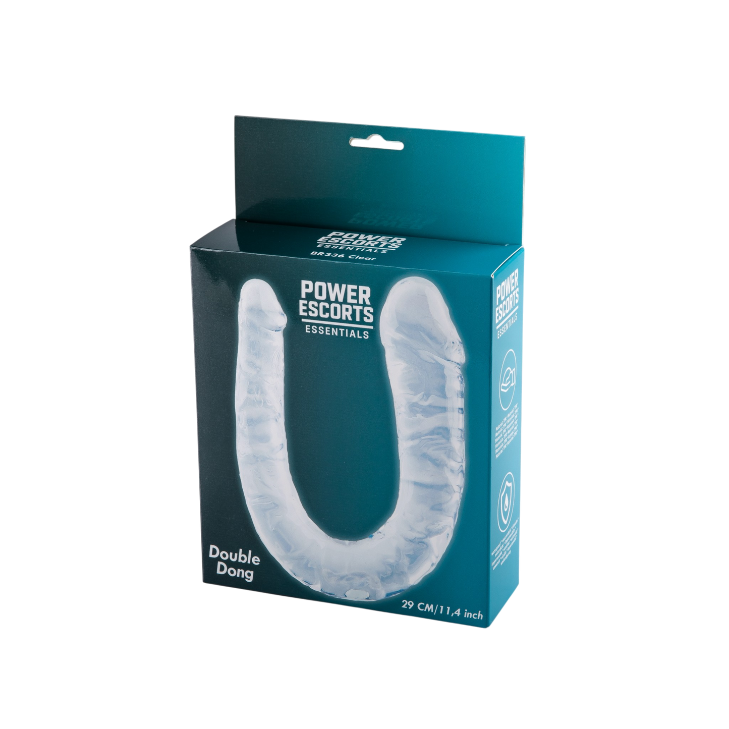 Power Escorts BR335 – Double Dong Clear – Transparante Dubbele Dildo – Flexibel – 29 cm