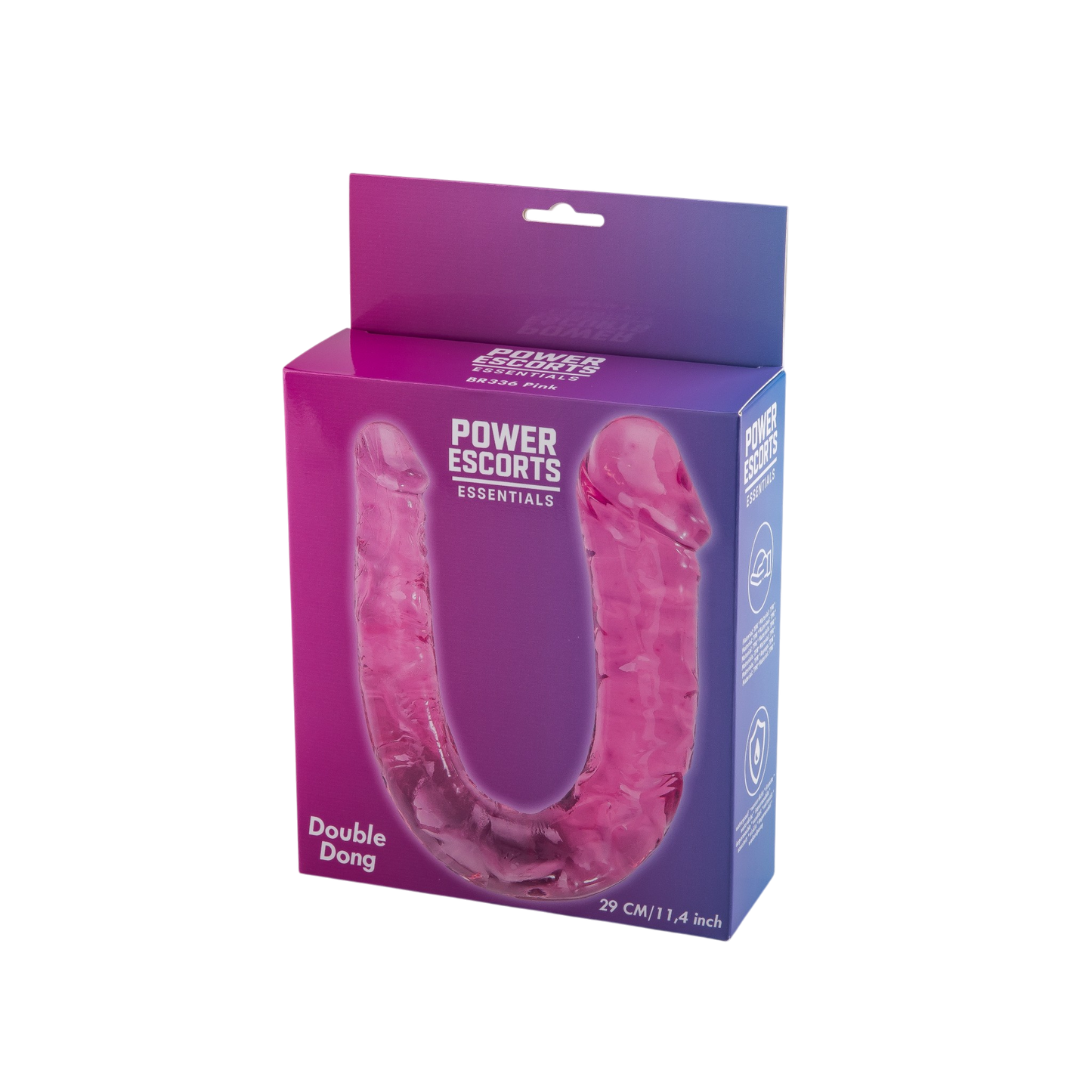 Power Escorts BR335 – Double Dong Pink – Dubbele Dildo – 29 cm – Flexibel