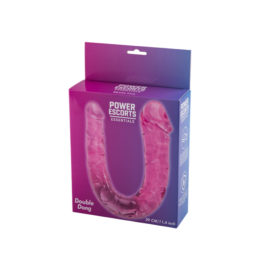 Power Escorts BR335 – Double Dong Pink – Dubbele Dildo – 29 cm – Flexibel