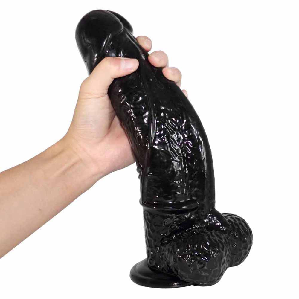 Power Escorts - BR227 Black - Monster John XL Mega Realistic Dildo 30 CM / 11,8 Inch