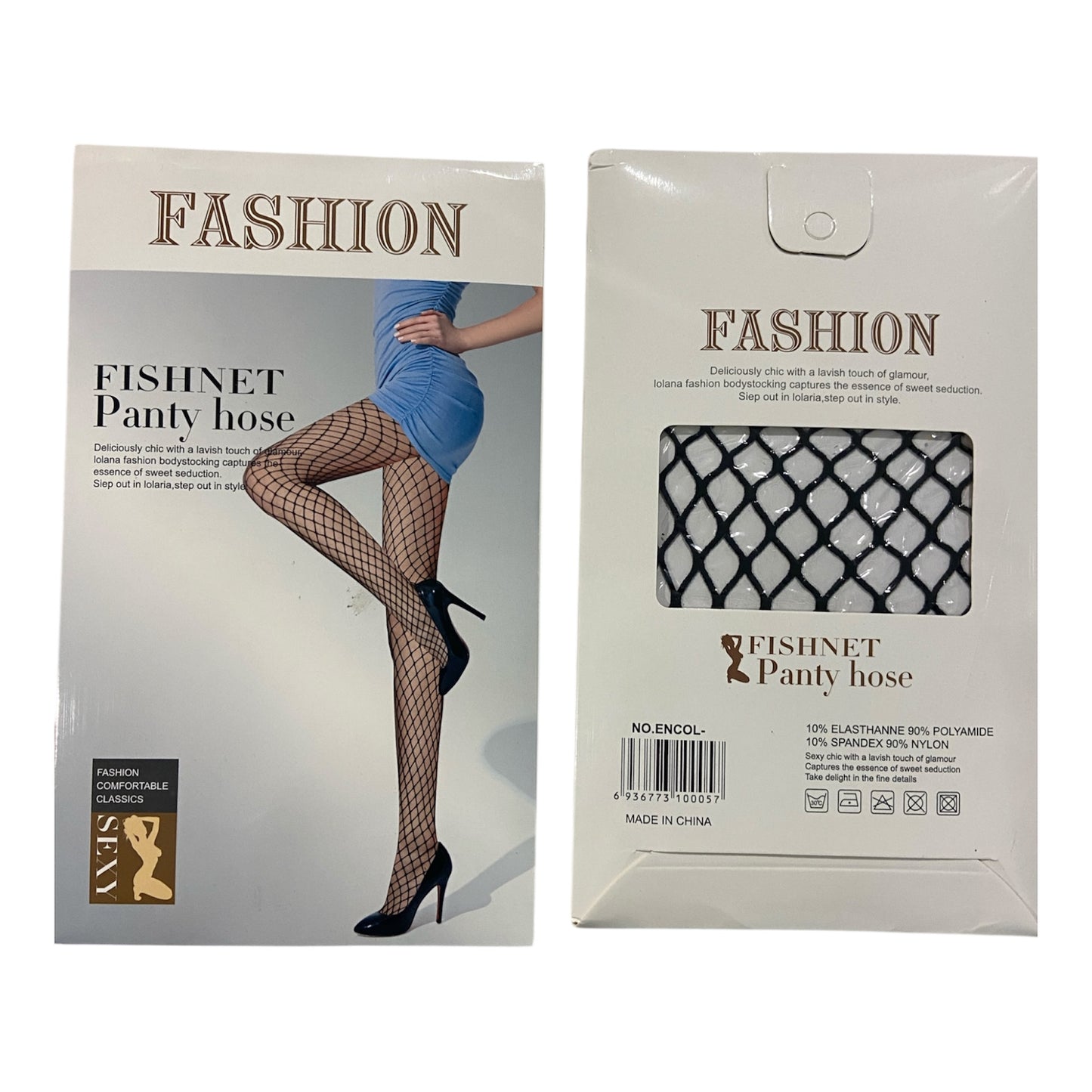 Fashion Fishnet Panty Hose - Stocking Medium Raster - Black