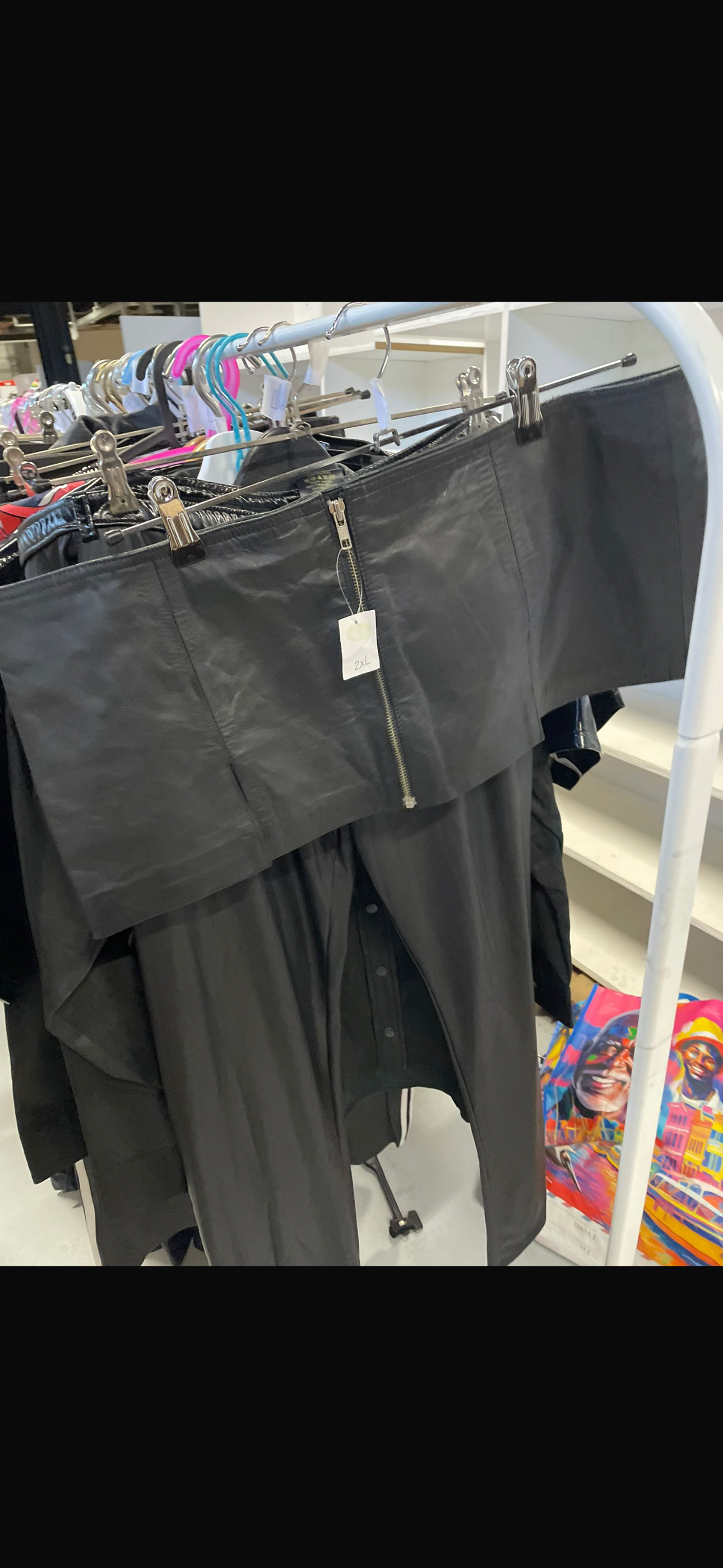 Ultra Kort Zwart Rokje met Rits – Maat XXL