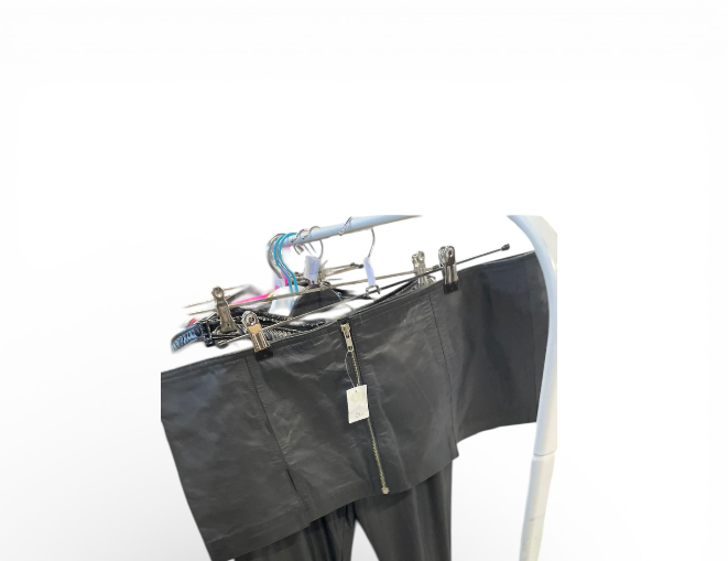 Ultra Kort Zwart Rokje met Rits – Maat XXL