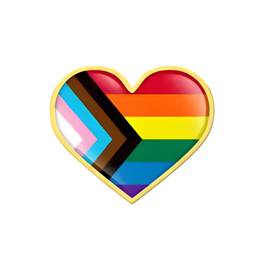 LGBTQ+ Pride Hart Pin – Metalen Progress Pride Speldje