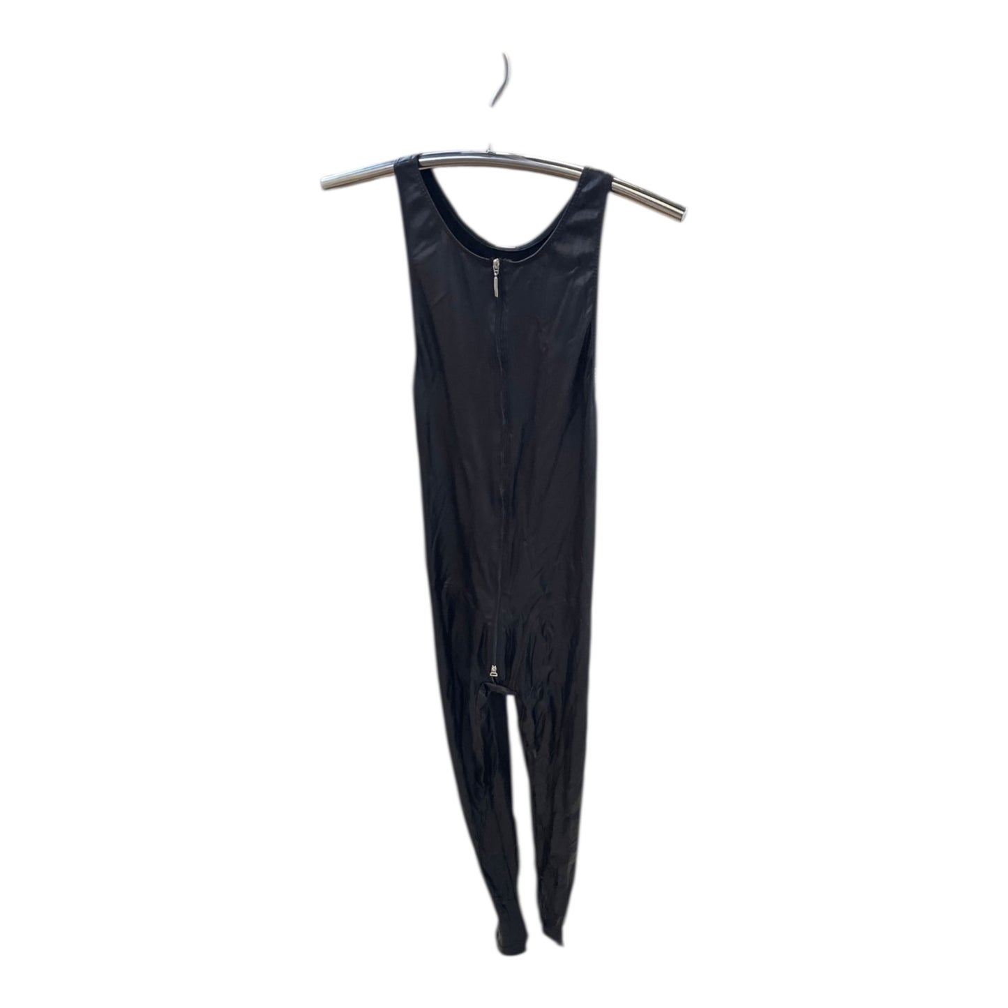 Zwarte Bodysuit met Rits en Open Armen – Maat M | FashionWorld