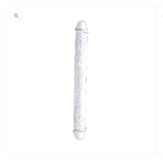 Loving Joy - 15 Inch Jelly Clear Double Dildo - Huge Size 38 CM - N12190